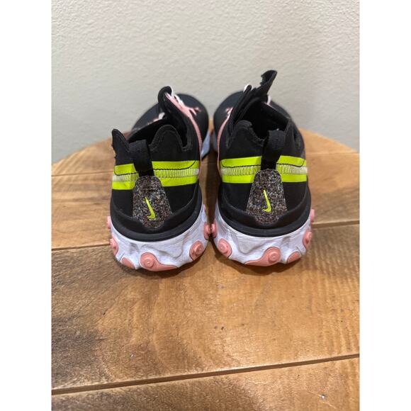 Women's Nike React Element 55 Premium 'Black Coral Stardust' running shoe size 9 - Picture 4 of 8